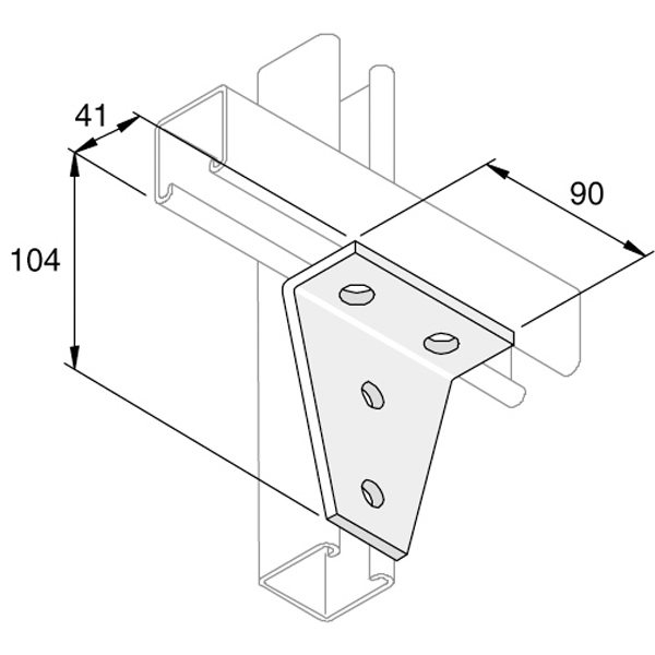 90 Degree Channel Angle Brackets